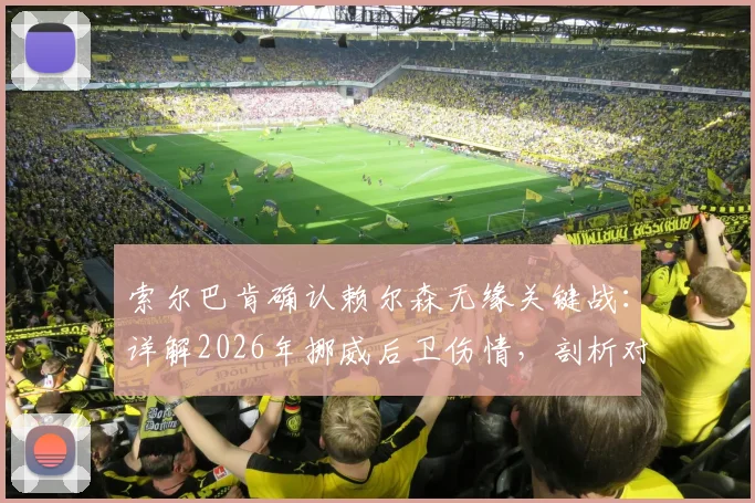 索尔巴肯确认赖尔森无缘关键战：详解2026年挪威后卫伤情，剖析对阵法国及淘汰赛阵容影响